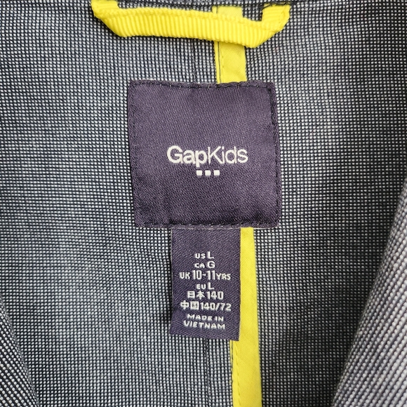 Gap Kids Navy 100% cotton blazer, kids size Large - EUC. - Picture 2 of 5
